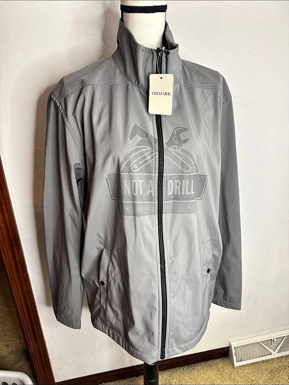 TRIMARK Karmine Softshell Jacket Men's Gray Size Large